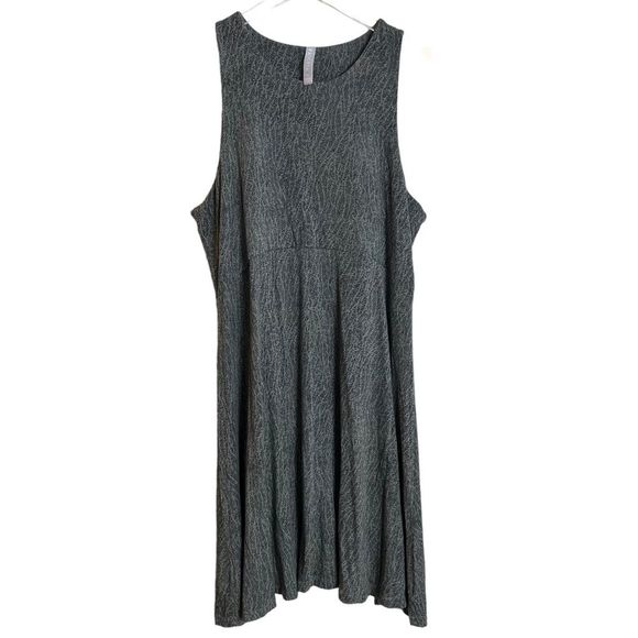 Athleta Dresses & Skirts - Athleta Santorini Thera Printed Dress Grey-Green Black Patterned Size XL Modal